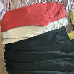 Lot of White House Black Market Ankle & Cropped Pants - Red, White, Black